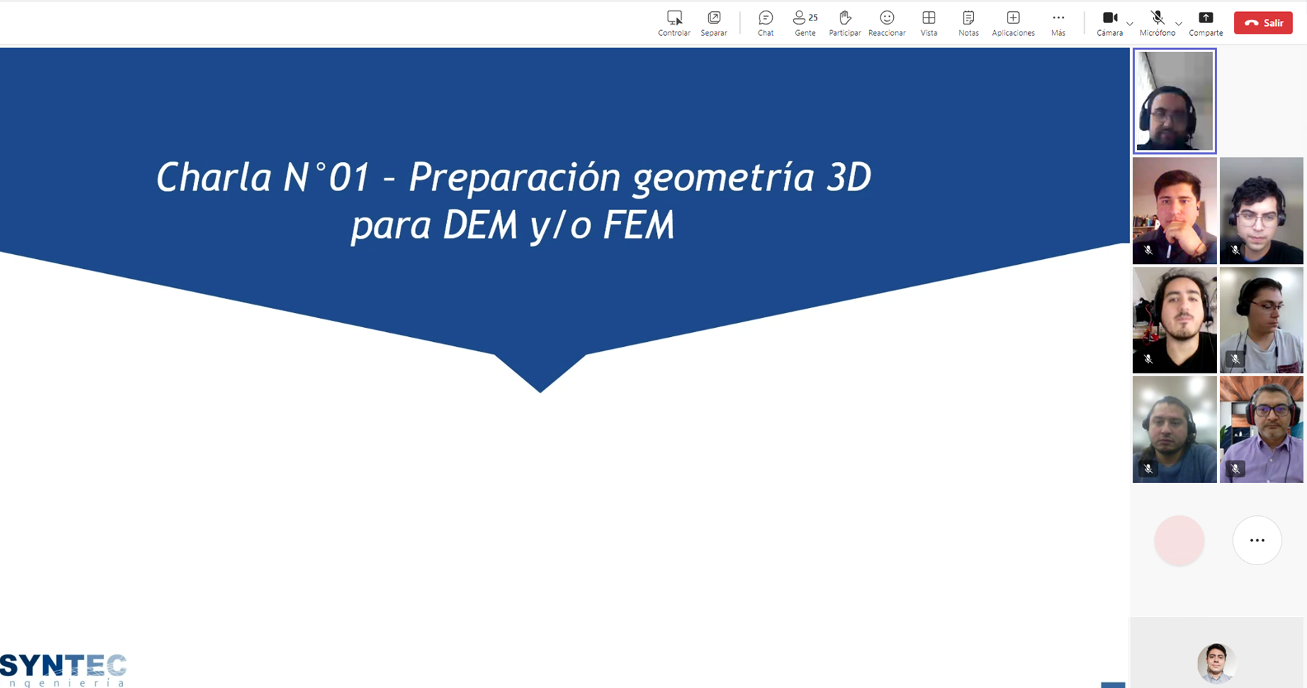 Syntec comenzó ciclo de charlas internas para la mejora continua de sus servicios de ingeniería especializada