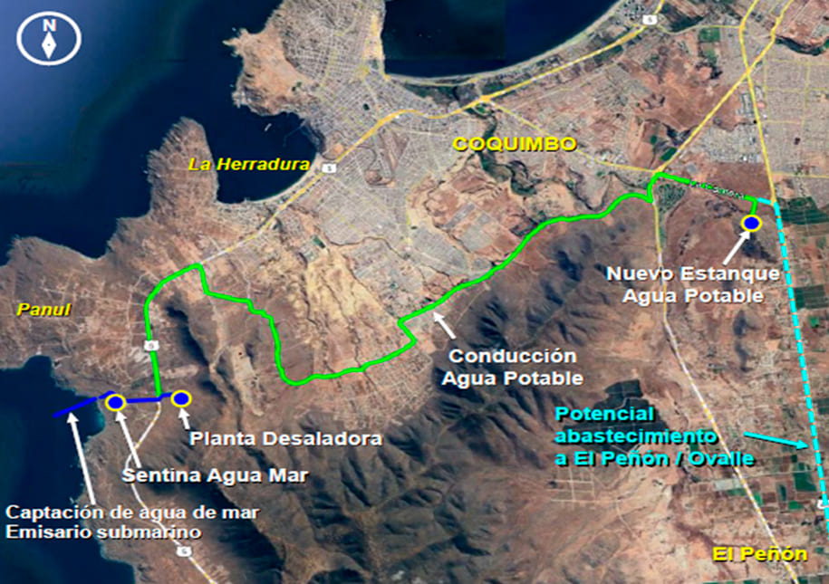 MOP inicia licitación para planta desaladora en la región de Coquimbo para enfrentar crisis hídrica