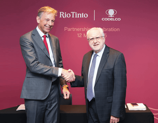 Codelco y Rio Tinto refuerzan alianza para potenciar distrito minero en Atacama