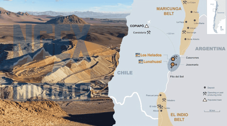Descubren tres nuevas zonas de cobre y oro de alta ley en proyecto Lunahuasi en San Juan