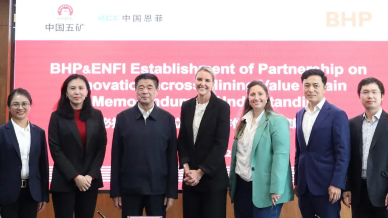 BHP impulsa alianzas en China para acelerar innovación en procesos mineros y sostenibilidad