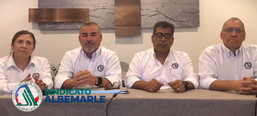 Sindicato de Albemarle anuncia posible huelga en negociación colectiva